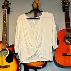 Athleta Twist Front Crop T-Shirt